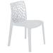 Grand Soleil Gruvyer Spider Web Design Indoor Outdoor Stacking Dining Chairs - 4 Chairs in White | 31.9 H x 20.5 W x 20.1 D in | Wayfair S6316Bx4