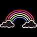 Northlight Seasonal 15.75" LED Neon Style Rainbow & Clouds Wall Sign, Silicone in Pink/Red/White | 8 H x 15.75 W x 0.5 D in | Wayfair