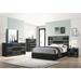 Wade Logan® Andehsha 4 Piece Wooden Eastern King Panel Bedroom Set In Black Finish Wood in Black/Brown/Gray | 56.5 H x 64.25 W x 80.25 D in | Wayfair