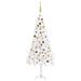 The Holiday Aisle® Artificial Half Pre-lit Christmas Tree w/ Ball Set Party Decoration, Steel in Green | 6.18' H | Wayfair