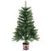 The Holiday Aisle® Artificial Pre-lit Christmas Tree Holiday Decoration Xmas Tree Green, Steel in Green/White | 29.5 W x 12.2 D in | Wayfair
