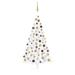 The Holiday Aisle® Artificial Half Pre-lit Christmas Tree w/ Ball Set Party Decoration, Steel in Orange | 5' | Wayfair