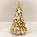 The Holiday Aisle® Handmade Coastal Themed Christmas Tree w/ Abalone Shells in Brown/White | 11.5 H x 8 W x 8 D in | Wayfair