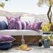 Red Barrel Studio® Outdoor Waterproof Floral Printed Decorative Throw Pillow for Patio Garden /Polyfill in Indigo | 18 H x 18 W x 4 D in | Wayfair