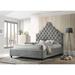 Willa Arlo™ Interiors Harlan Tufted Standard Bed Upholstered/Velvet in Gray | 72.83 H x 66.93 W x 80.71 D in | Wayfair