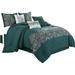 Alcott Hill® Metro Microfiber 7 Piece Comforter Set Polyester/Polyfill/Microfiber in Green/Blue | California King Comforter + 2 King Shams | Wayfair