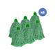 Lot de 6 franges à serpillière de rechange en microfibre Vert MSV Vert