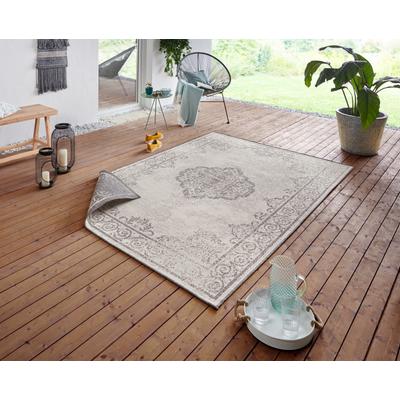 Teppich NORTHRUGS "CEBU Wendeteppich", beige (creme, grau), B:240cm H:5mm L:340cm, Polypropylen (PP), Teppiche, In-& Outdoor, Wetterfest, Balkon, Wohnzimmer, Wasserfest, Orientalisch Image