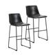 Porthos Home Enva Counter & Bar Stools Set of 2, PU Leather, Iron Sled Legs