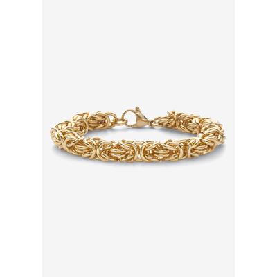 Women's Yellow Gold Ion Plated Stainless Steel Byzantine-Link Bracelet (8Mm), 7.5 Inches Jewelry by PalmBeach Jewelry in Gold