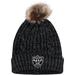 Women's '47 Black Las Vegas Raiders Logo Meeko Cuffed Knit Hat with Pom