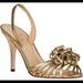 Kate Spade Shoes | Kate Spade Gold Metallic Colby Slingback Heels Shoes Size 8b Excellent | Color: Gold | Size: 8