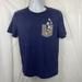 Disney Shirts | Disney Unisex Medium Mickey & Minnie Mouse Navy Blue Pocket Graphic T Shirt | Color: Blue | Size: M