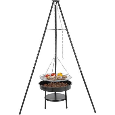 Holzkohlegrill TEPRO "Schwenkgrill Cary", schwarz, B:110cm H:162cm T:110cm, Grills, Schwenkgrill, BxTxH: 110x110x162 cm Image