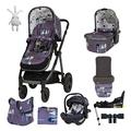 Cosatto 3 in 1 Travel System, Wow 2 - Birth to 25kg, Compact Fold, Inc Carrycot, iSize Car Seat & Base, Adapters, Footmuff, Change Bag & Raincover (Wilderness)