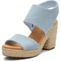 TOMS Damen Majorca Platform Sandale mit Absatz, Pastel Blue, 37 EU