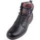 ABSOLUTE FOOTWEAR Mens Smooth Faux Leather Lace Up Smart Casual Chelsea Ankle Boots with Checked Lining - Black - UK 8 / EU 42