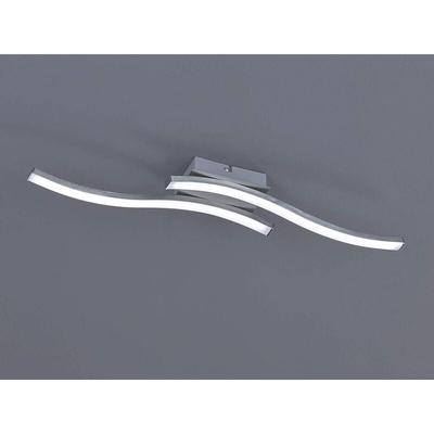 LED Deckenleuchte ROUTE 2 flammig Metall Silber 56x9cm Warmweiß Image