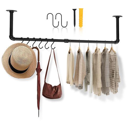 Kleiderstange (1 St),Kleiderständer für die Wand,65 kg Belastbarkeit,Kleiderstange Garderobenstange