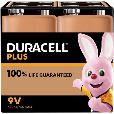 Duracell - Alkaline-Batterie E-Block, 6LR61, 9V, Plus, 4 Stück