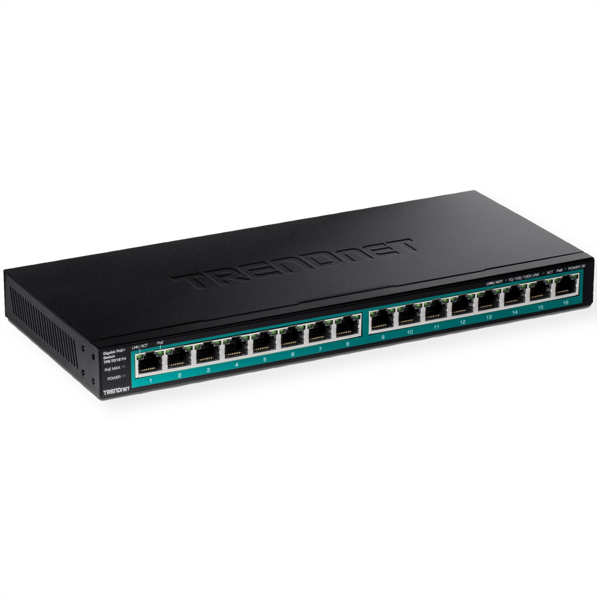 TRENDnet TPE-TG161H 16 Port PoE Switch Gigabit PoE+ Switch 120W Image