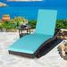 Gymax Set of 2 Foldable Patio Rattan Chaise Lounge Chair w/5 Back - See Details