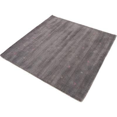 Wollteppich CARPETFINE "Gabbeh-Uni", grau, B:150cm H:15mm L:150cm, Wolle, Teppiche, reine Wolle, handgewebt, Gabbeh Loom Tiermotiv, Sonderform Quadrat Image