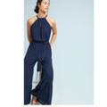 Anthropologie Pants & Jumpsuits | Anthropology Tiered Navy Jumpsuit | Color: Blue | Size: L