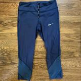 Nike Pants & Jumpsuits | Nike Womens Running Tights Size M | Color: Blue/Gray | Size: M