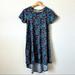 Lularoe Dresses | Lularoe Carly Dress Size Xxs | Color: Blue/Brown | Size: Xxs