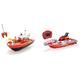 Dickie Toys FMS RC Titan RC Boot, Feuerwehrmann Sam Spielzeug, RC Boot & Feuerwehrboot – ferngesteuertes Boot für Kinder ab 6 Jahren, mit Wasserspritzfunktion und Fernbedienung, 3 km/h RC-Boot
