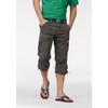 Cargobermudas MAN'S WORLD, Herren, Gr. 48, N-Gr, braun (grau, braun, kariert), Obermaterial: 100% Baumwolle, kariert, casual, normal 3/4-Länge, Hosen, in 3/4-Länge mit modischem Karomuster, Topseller
