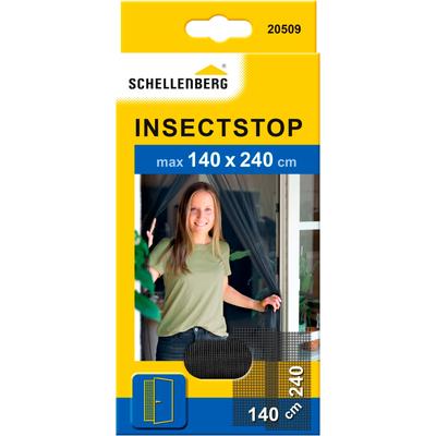 Insektenschutz-Vorhang SCHELLENBERG "Fliegengitter für Balkontüren und Terrassentüren", grau (rahmen: grau gewebe: anthrazit), B:140cm H:240cm, Insektenschutzgitter, ohne bohren, 140 x 240 cm in weiß und anthrazit Image