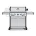 Broil King 5 Free Standing 45000 BTU Grill w/ Side Burner & Cabinet Stainless Steel/Steel in White | 53 H x 19.6 W x 14.9 D in | Wayfair 876947