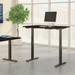 Huckins Height Adjustable Standing Desk Wood/Metal in Black/Brown Laurel Foundry Modern Farmhouse® | 48 H x 71.02 W x 29.37 D in | Wayfair