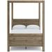 Signature Design by Ashley Aprilyn Full Canopy Bed Wood in Brown | 79 H x 58 W x 79.5 D in | Wayfair EB1187B7
