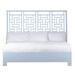 David Francis Furniture Ohana Low Profile Standard Bed Wood/Wicker/Rattan in Blue | 66 H x 80 W x 85 D in | Wayfair B5065BED-K-S151