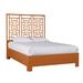 David Francis Furniture Ohana Low Profile Standard Bed Wood/Wicker/Rattan in Orange | 66 H x 42 W x 85 D in | Wayfair B5065BED-Q-S149