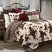 Loon Peak® Bergstrom Cotton Cow Print Western Rustic Farmhouse 3 Piece Quilt Set Cotton in Brown | Queen Quilt + 2 Standard Shams | Wayfair