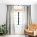 Deny Designs Little Arrow Design Co Block Print Tile 1pc Blackout Window Curtain Panel Polyester in White/Brown | 108 H x 50 W in | Wayfair