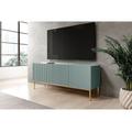 Meuble tv Bobochic Meuble tv 150 cm kasha Pieds or Bleu clair - Bleu clair