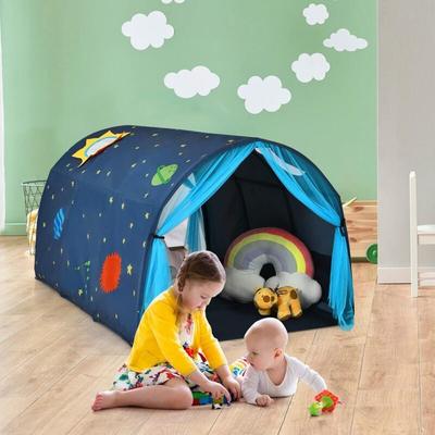 OSTWAY Kinderspielhaus, Kinderzelt mit Fenster & Tasche, Spielzelt mit doppeltem Vorhang Image