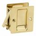 Kwikset Notch Hall & Closet 1.375 Inch Sliding Door Pocket Pull, Polished Brass - 0.16