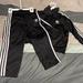 Adidas Matching Sets | 3t Adidas Poly Sweatsuit. 2 Piece. Euc. Unisex. | Color: Black/White | Size: Unisex 3t