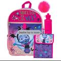 Disney Accessories | Disney Vampirina 4 Pcs Bag Backpack | Color: Pink | Size: 16”X 12”X 4”