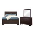 CDecor Home Furnishings Oatfield 3-Piece Bedroom Set w/ Dresser & Mirror Wood in Black | 53.5 H x 63 W x 84.75 D in | Wayfair 204168Q-S3M