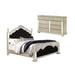 CDecor Home Furnishings Louisville Metallic Platinum 2-Piece Bedroom Set w/ Dresser Upholstered in Brown | 73 H x 83.5 W x 90.5 D in | Wayfair