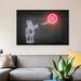 East Urban Home Homer w/ a Balloon by Octavian Mielu - Wrapped Canvas Graphic Art Print Canvas, Cotton in Black | 8 H x 12 W x 0.75 D in | Wayfair