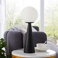 Apex Glass Globe Glass Table Lamp by Modway Glass/Metal in Black | 16 H x 6 W x 6 D in | Wayfair EEI-5621-WHI-BLK