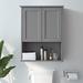 Longshore Tides Alancia 23.6" W x 29.5" H x 8.3" D Wall Mounted Bathroom Cabinet Manufactured Wood in Gray | 29.5 H x 23.6 W x 8.3 D in | Wayfair